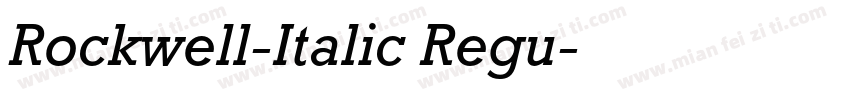 Rockwell-Italic Regu字体转换